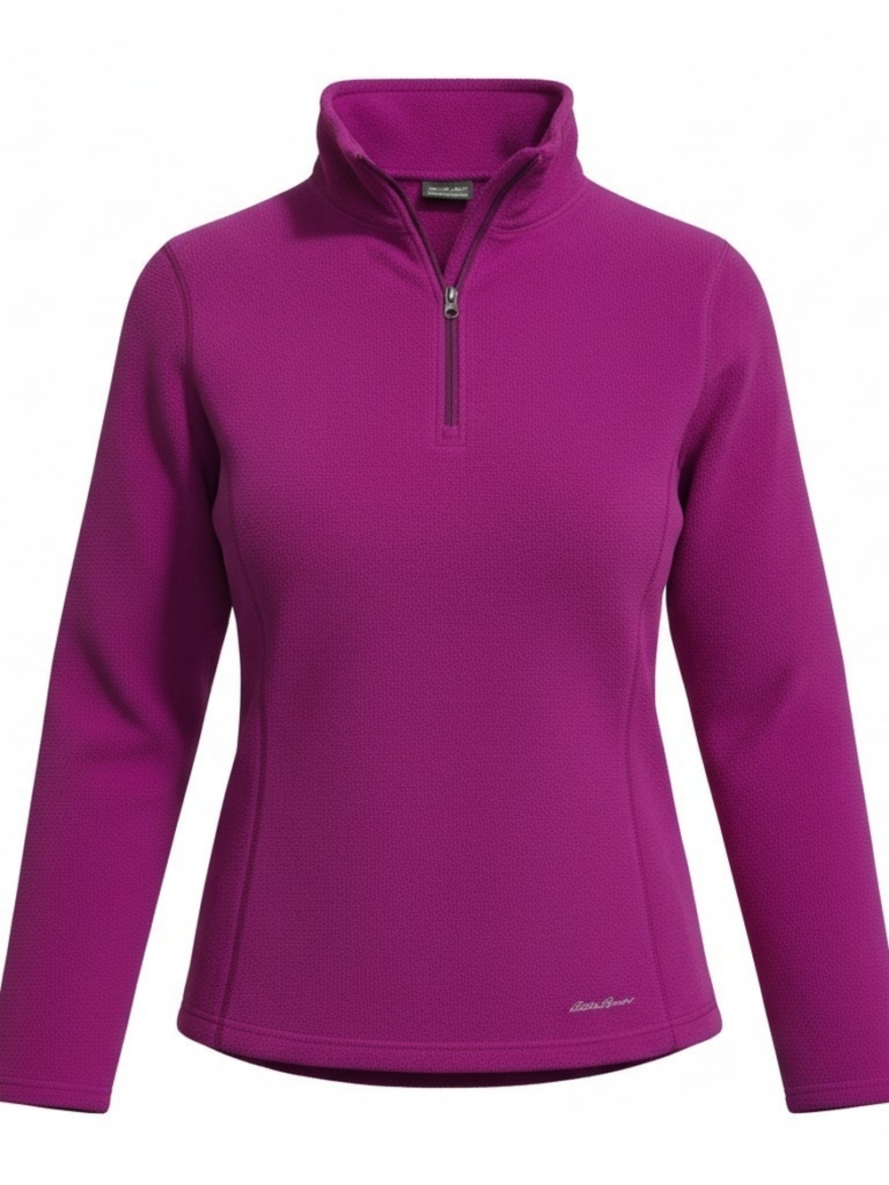 ​Eddie Bauer Magenta Pink Microfleece 1/4 Zip Pullover Fleece Jacket Size Small